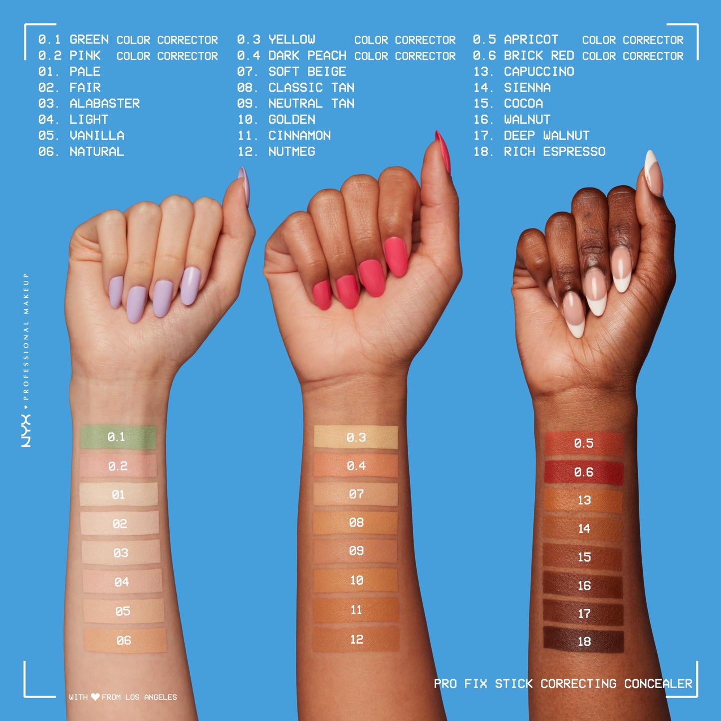 NYX PROFESSIONAL MAKEUP Pro Fix Stick Correcting Concealer, Buildable Medium Coverage Concealer Stick - Pale