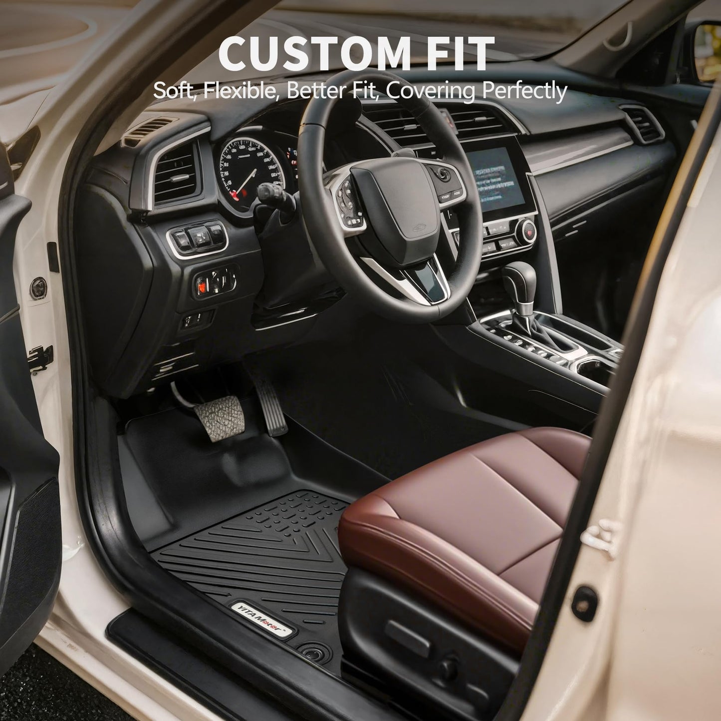 YITAMOTOR 3 Rows Floor Mats Fit for 2021-2026 Chevrolet Tahoe/GMC Yukon/Cadillac Escalade with 2nd Row Bucket Seats, Custom Fit Black TPE All-Weather 1st & 2nd 3rd Row Floor Liners