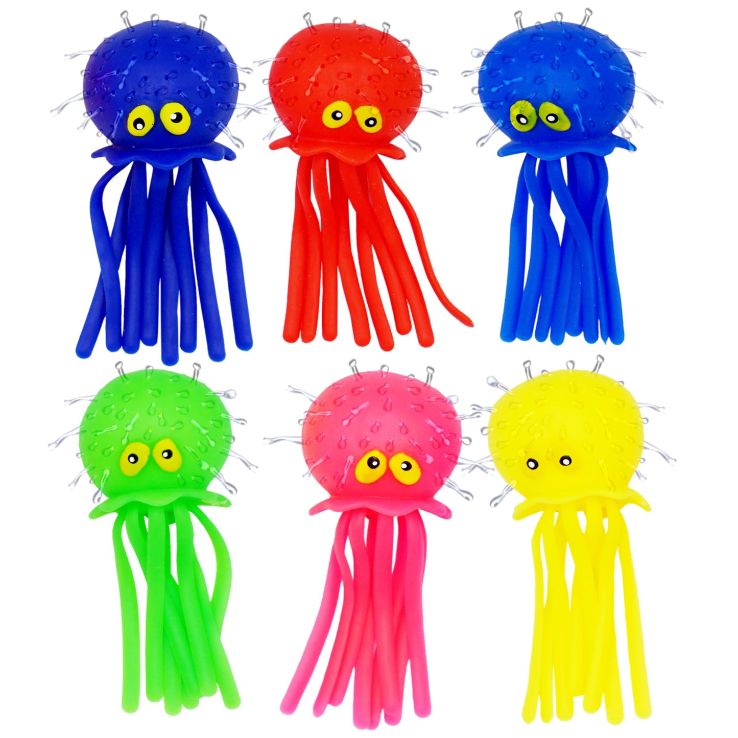 Octopus Water Balls - Pack of 6 Pool Toys for Kids Sensory Absorbent Water Splash Balls Bomb, Toddler Bath Toy, Swimming Pool Floating Swim Toys Outdoor Activity Game Easter Basket Stuffer