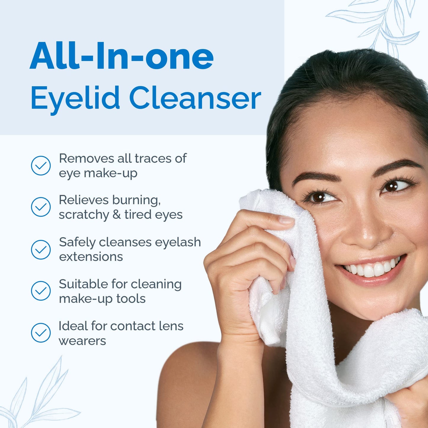 Dr Chrissie All-in-One Lash Extension and Eyelid Cleanser Gel, Makeup Remover with Tea Tree Oil, Eyelash Care Must-Have, 30 ml - EyeCleanse