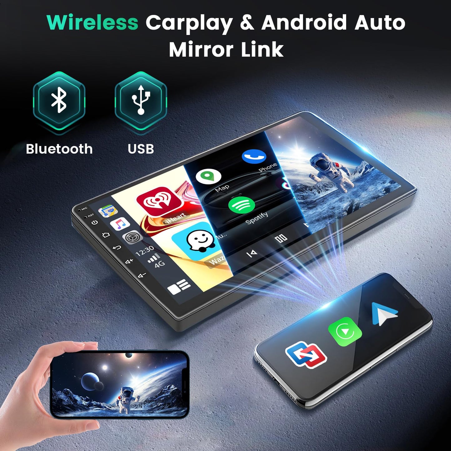 [8-Core 6+128GB] Android 15 Car Stereo for 2008-2012 Subaru Forester Impreza WRX Radio, 9 Inch IPS Touch Screen Radio Wireless Apple Carplay Android Auto, Bluetooth GPS WiFi 32EQ/DSP/FM/SWC Backup Cam