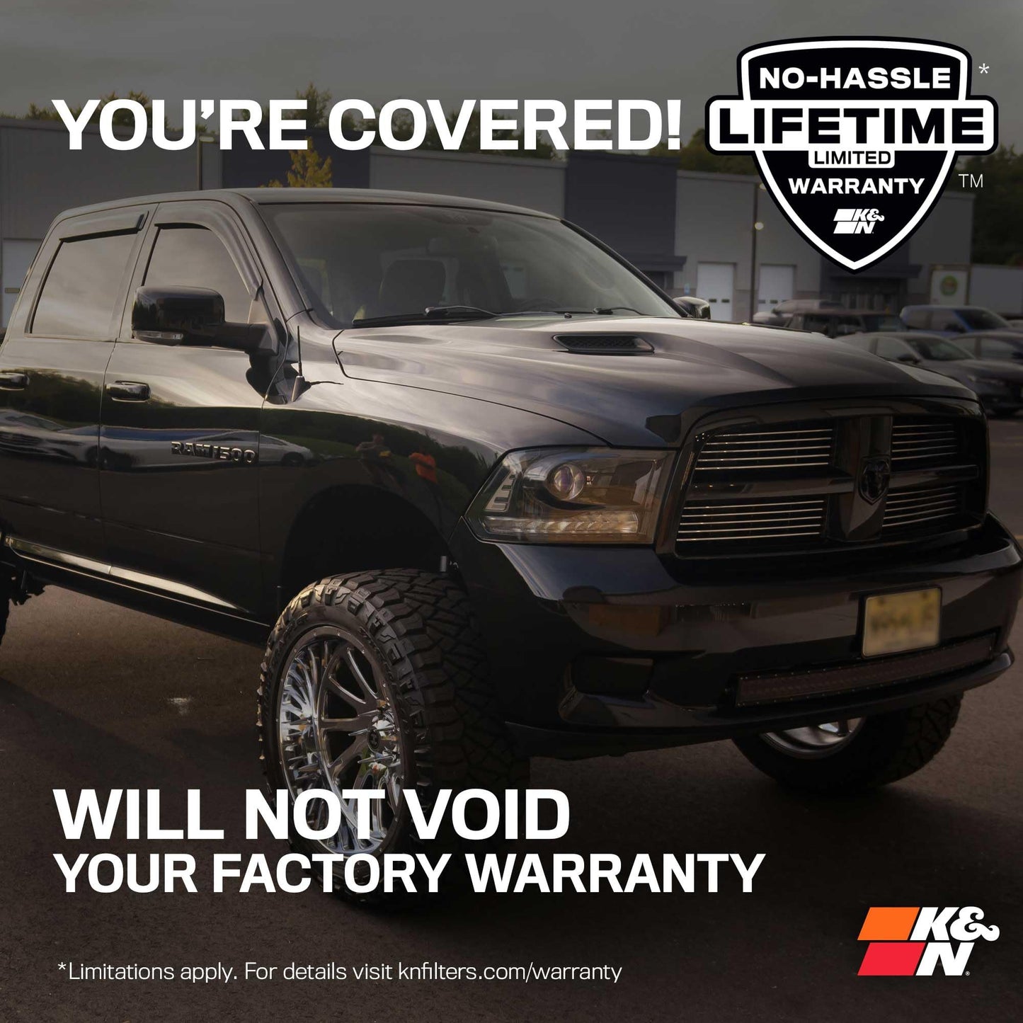 K&N Cold Air Intake System: High-Flow Air Filter, Increase Performance & Towing: Compatible with 2019-2024 RAM 1500, 63-1578
