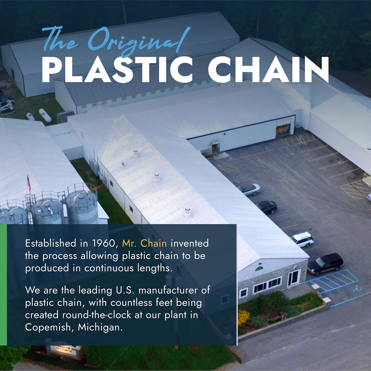 Mr. Chain Plastic Barrier Chain, Silver, 1.5-Inch Link Diameter, 25-Foot Length (30008-25)