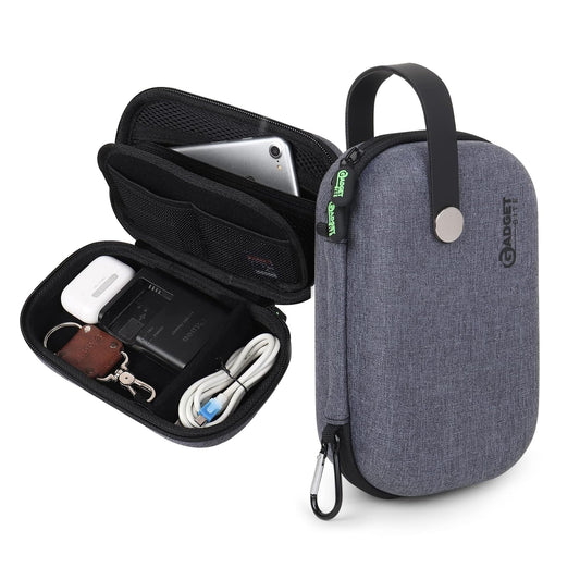 GadgetBite Organiser Portable Pouch For Electronic Accessories Usb Cables, Power Bank, Battery, Hard Drive, Sd Memory Card, Earphones, Travel Gadgets & Organiser Rugged Travel Friendly (Grey)