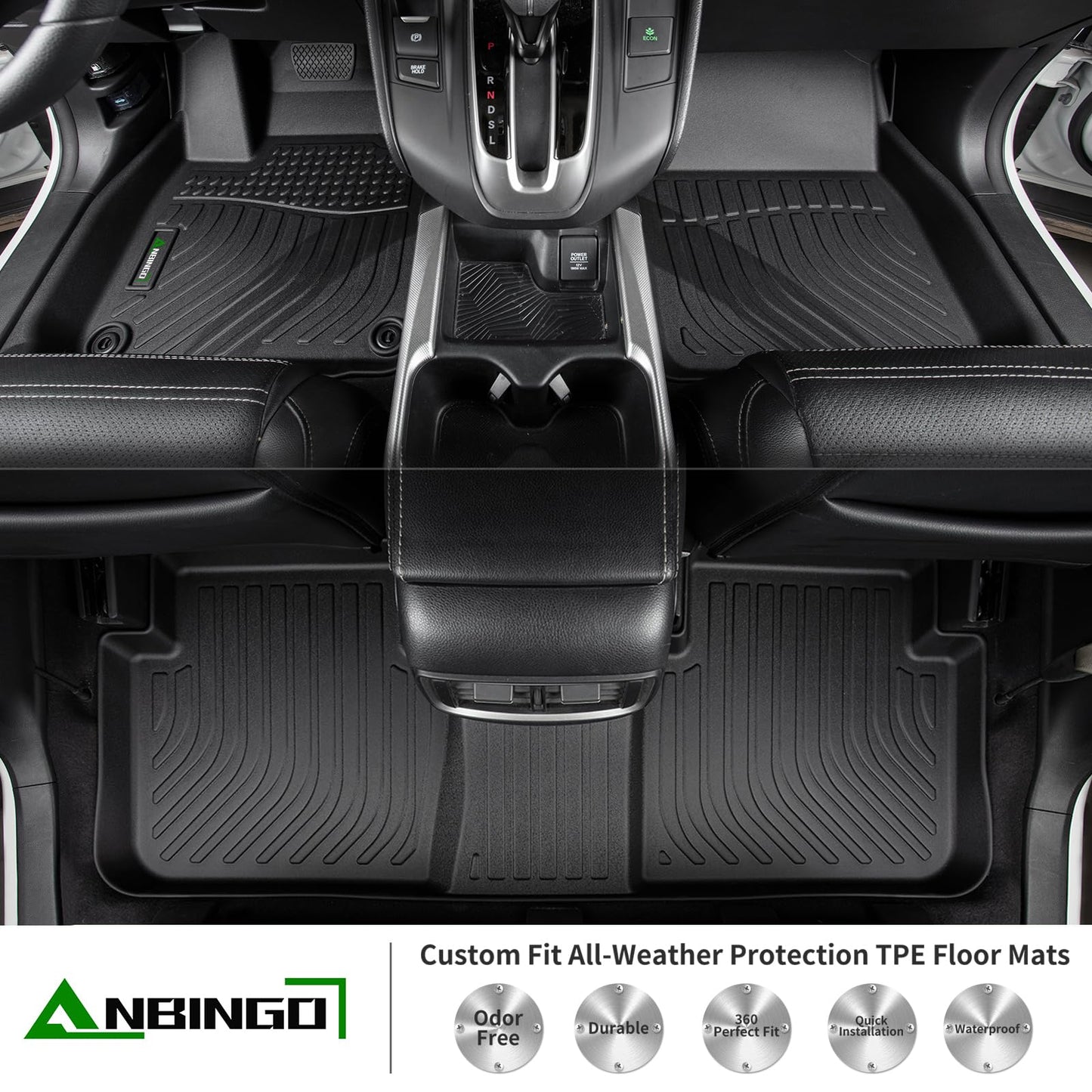 ANBINGO® Floor Mats & Cargo Liner for VW Atlas Cross Sport 2020 2021 2022 2023 2024 2025 2026 (5 Passenger), SE/SEL/SEL R-Line/SEL Premium R-Line, Waterproof Car Floor Liners Full Set