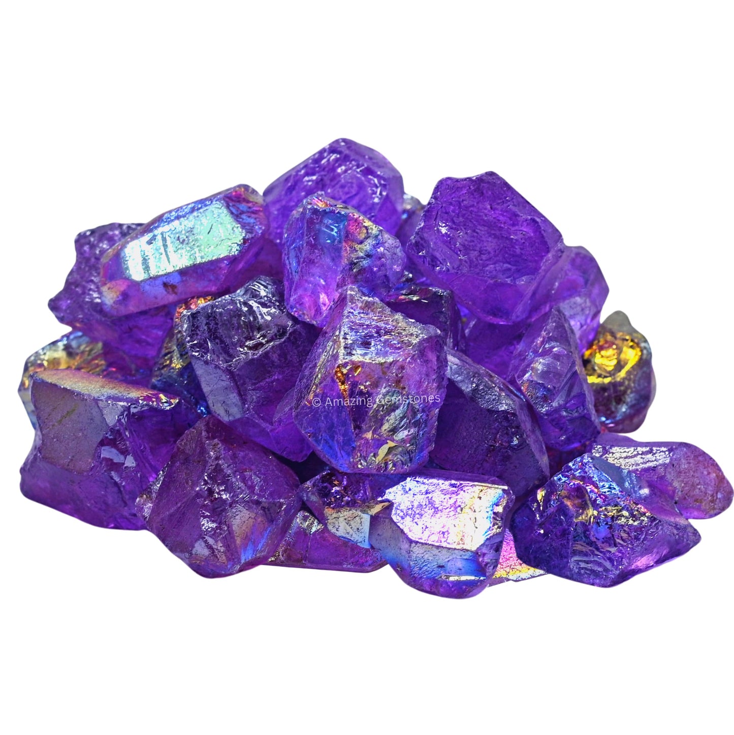 Amazing Gemstone Amethyst Aura Quartz Raw Crystals and Healing Stones, Natural Rocks for Meditation and DIY Raw Stones and Crystals (1 lb)