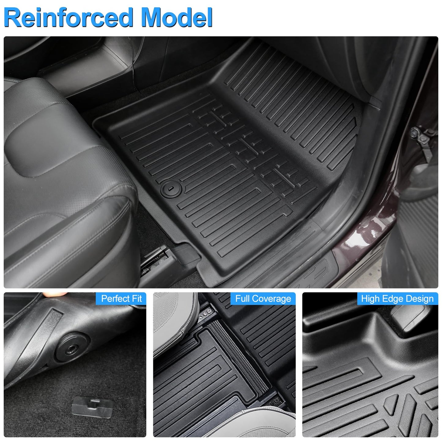 HOUCLEMIC Floor Mats for 2020-2025 Hyundai Palisade 7/8 Passenger, Trunk Mat with Seat Back Cover and Lower Cargo Mat All Weather Interior Protector for 2025 Hyundai Palisade Accessories