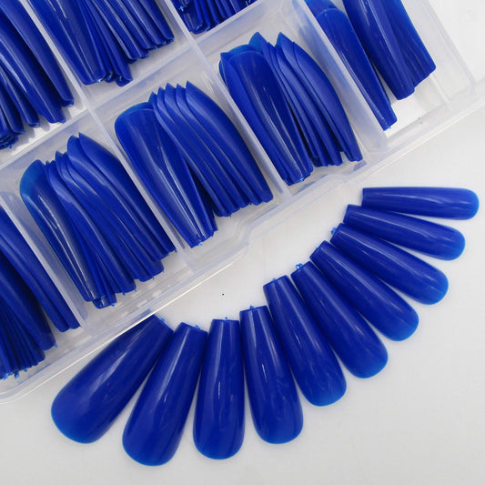 2026-04-27Colored Coffin Press on Nails Long Ballerina False Fake Nail Tips Full Cover Manicure Design Acrylic Nails 100pc for Women Teen Girls (Royal Blue)