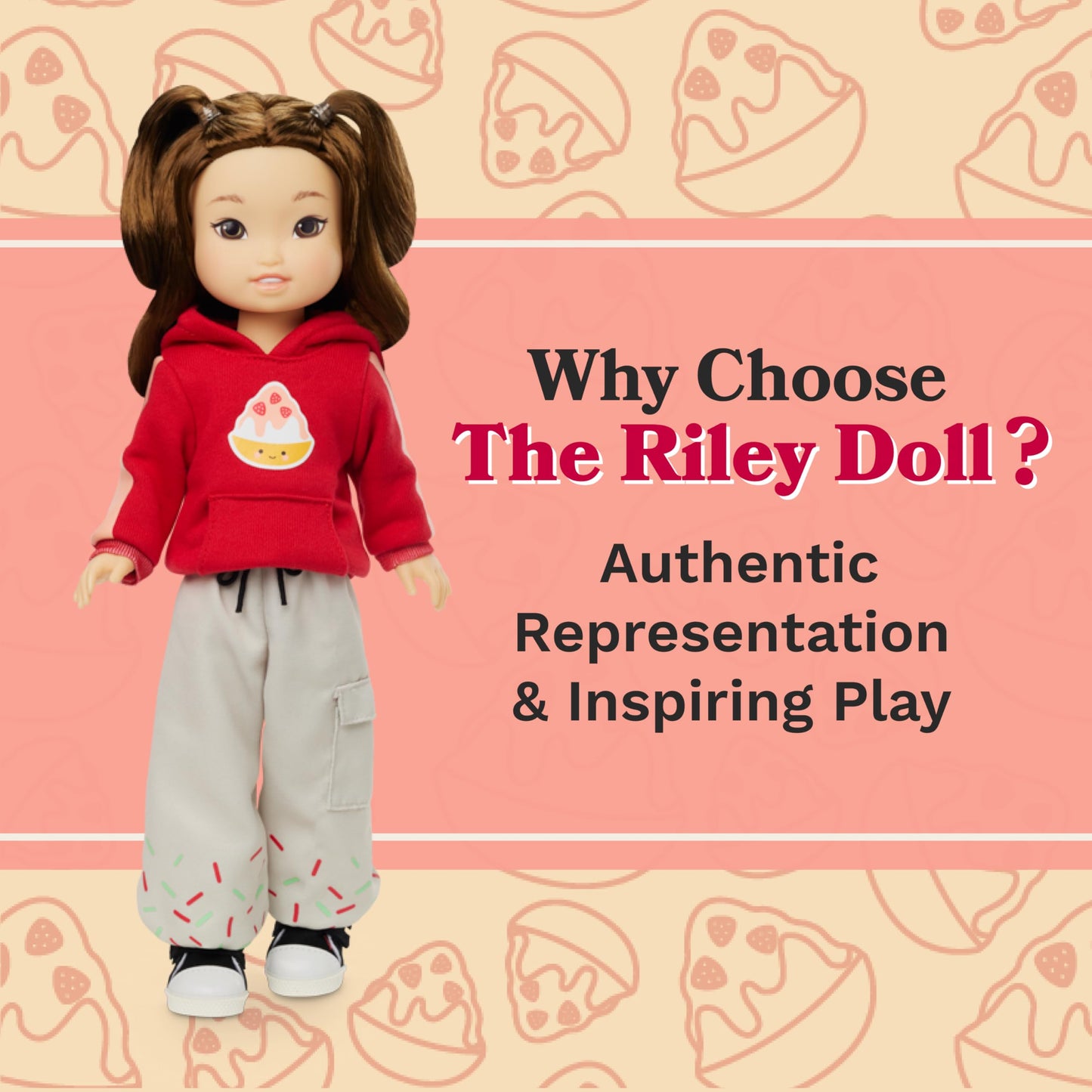 Jilly Bing Riley Mixed Baby Doll - Authentic Asian and Caucasian Multicultural Baby Dolls for Kids, Gifts for Kids Encouraging Imaginative Play and Cultural Representation, Gifts for Girls & Boys
