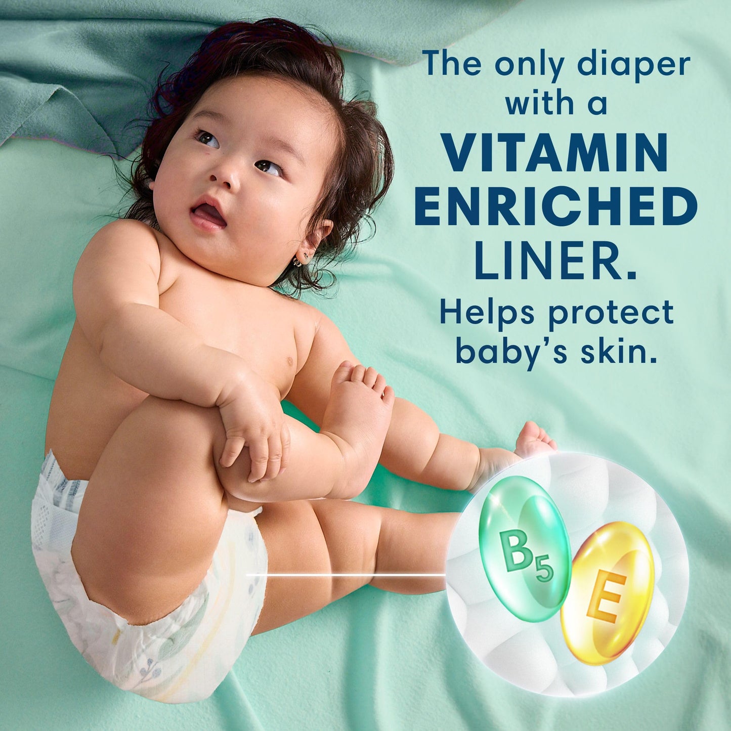 Pampers Pure Baby Diapers, Size 0 (>10 lbs), 76, Up to 100% Leakproof, Premium Hypoallergenic Soft Diapers