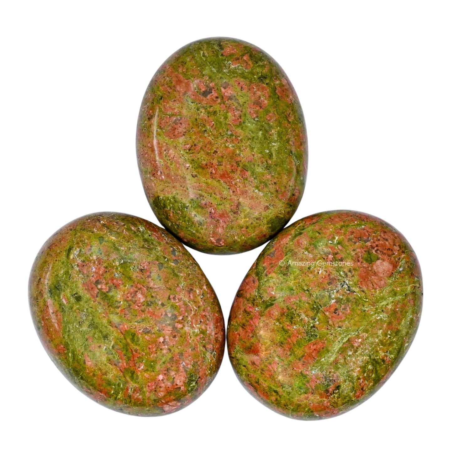 Amazing Gemstone Unakite Crystals and Healing Stones - Large Palm Stone Crystals Piedra - Crystal for Good Luck, Balanced Positive Energy, Meditation - Unique Stocking Stuffers Gifts for Women, Men