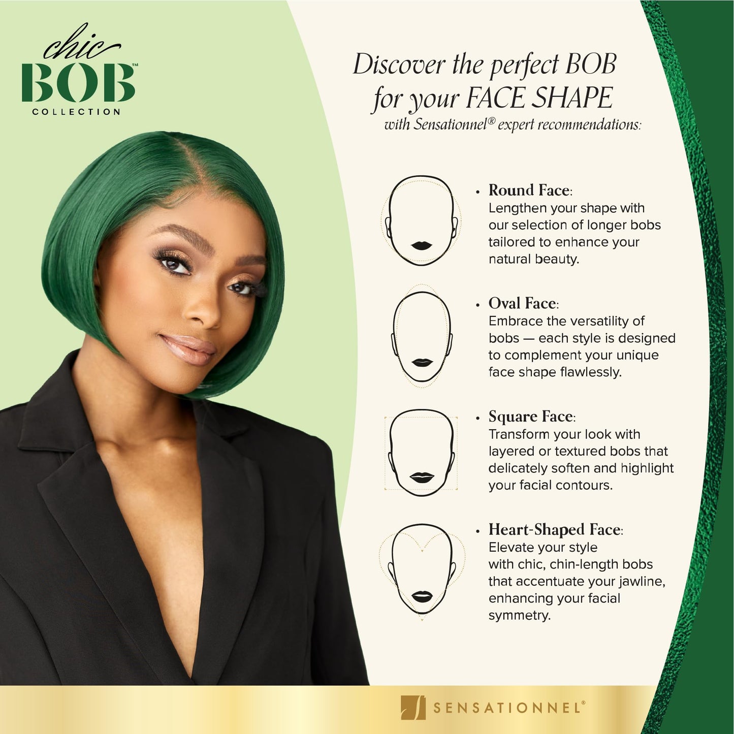 Sensationnel Chicbob Lace Frontwig - Bob Unit 3 Face Framing Glueless Wig Wide 5 Inch Deep Part Synthetic Preplucked Hairline (DIRTYBLONDE)