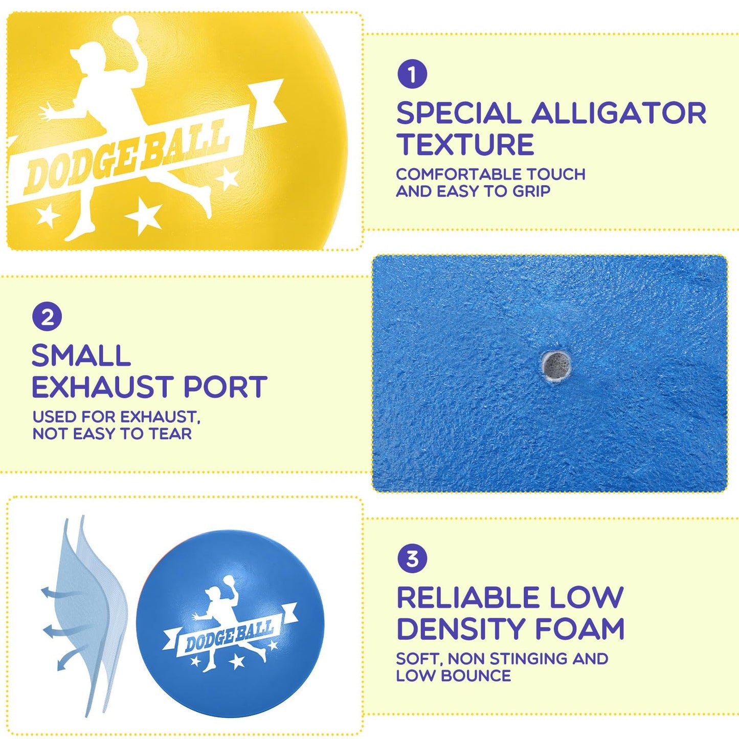 Jerify 24 Pcs Foam Dodgeball Set 5 Inch Soft Skin Playground Dodgeballs Bulk, Low Density Foam for Non Sting Dodgeball Sports Equipment for Kids and Adults