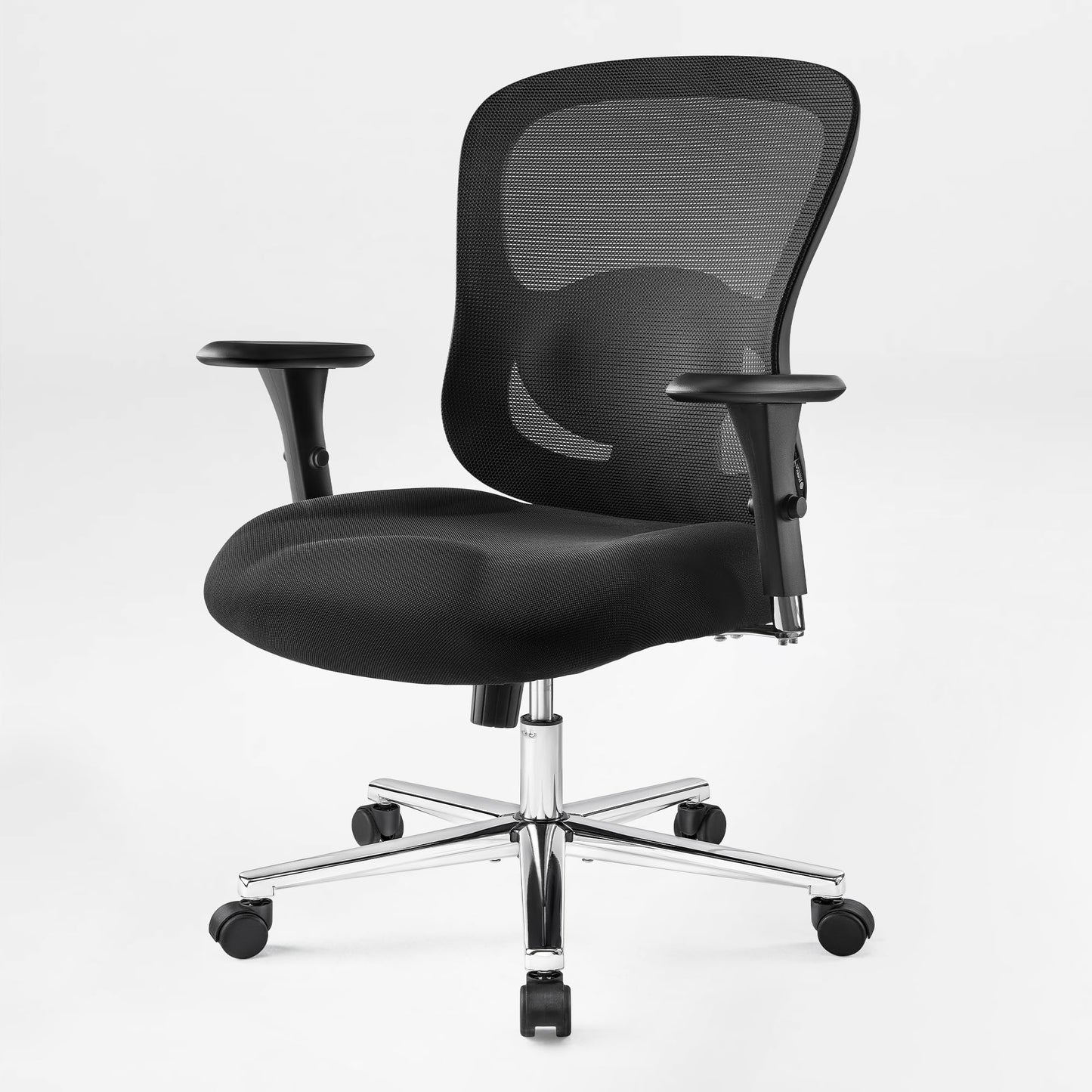 EUREKA ERGONOMIC Big and Tall Office Chair for Heavy People, Hoss 500lbs Heavy Duty Office Chair Mesh Ergonomic Desk Chair with Armrest, Rolling Chair with Wide Comfy Seat for Adult, Black