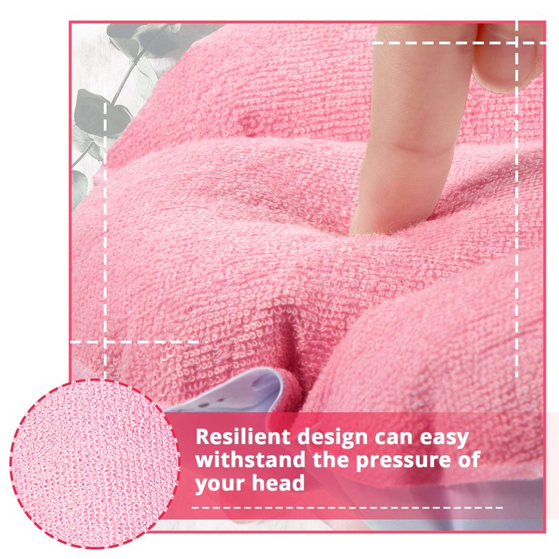 3 Pieces Inflatable Bath Pillow with Suction Cups, Terry Cloth Covered Shell Shape Bathtub Spa Pillow Comfortable Soft Cushion, Neck Support(Pink, Green, White)