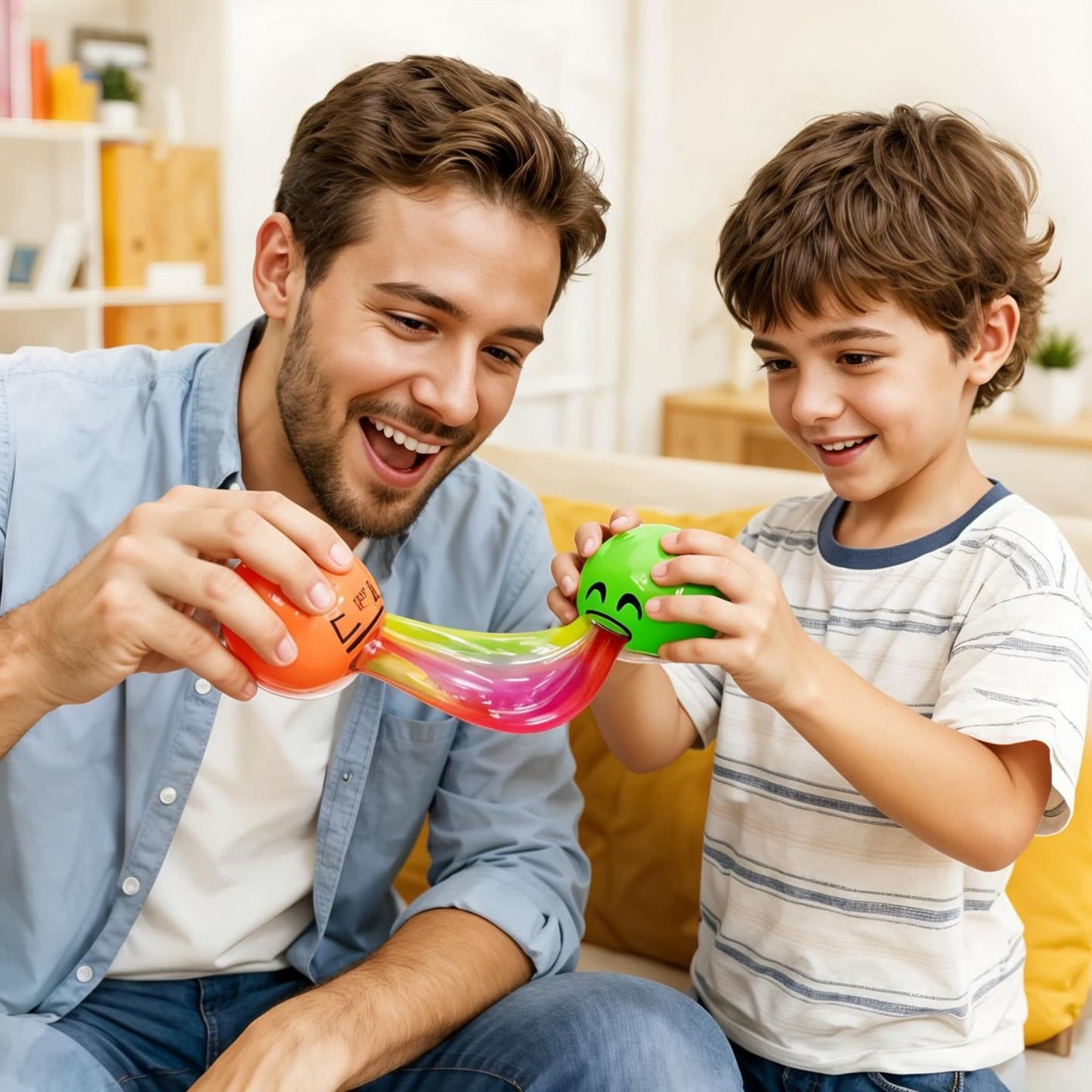 Vomiting Egg Slime Toy - Funny Prank Squeeze Stress Ball Puking Yolk, Novelty Fidget Relief Toy Gag Gift for Kids Adults, Christmas Stocking Stuffers & Birthday Parties