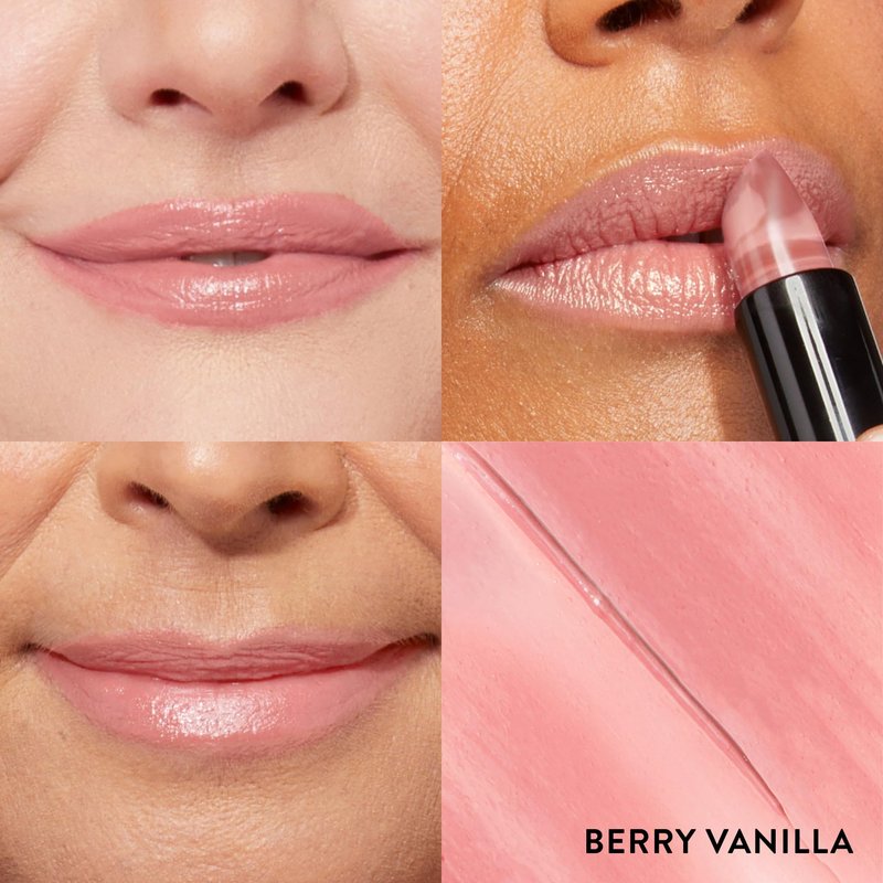 LAURA GELLER NEW YORK Italian Marble Sheer Lipstick - Berry Vanilla - Hydrating & Lightweight - Vitamin E & Caster Seed Oil - Cream Finish