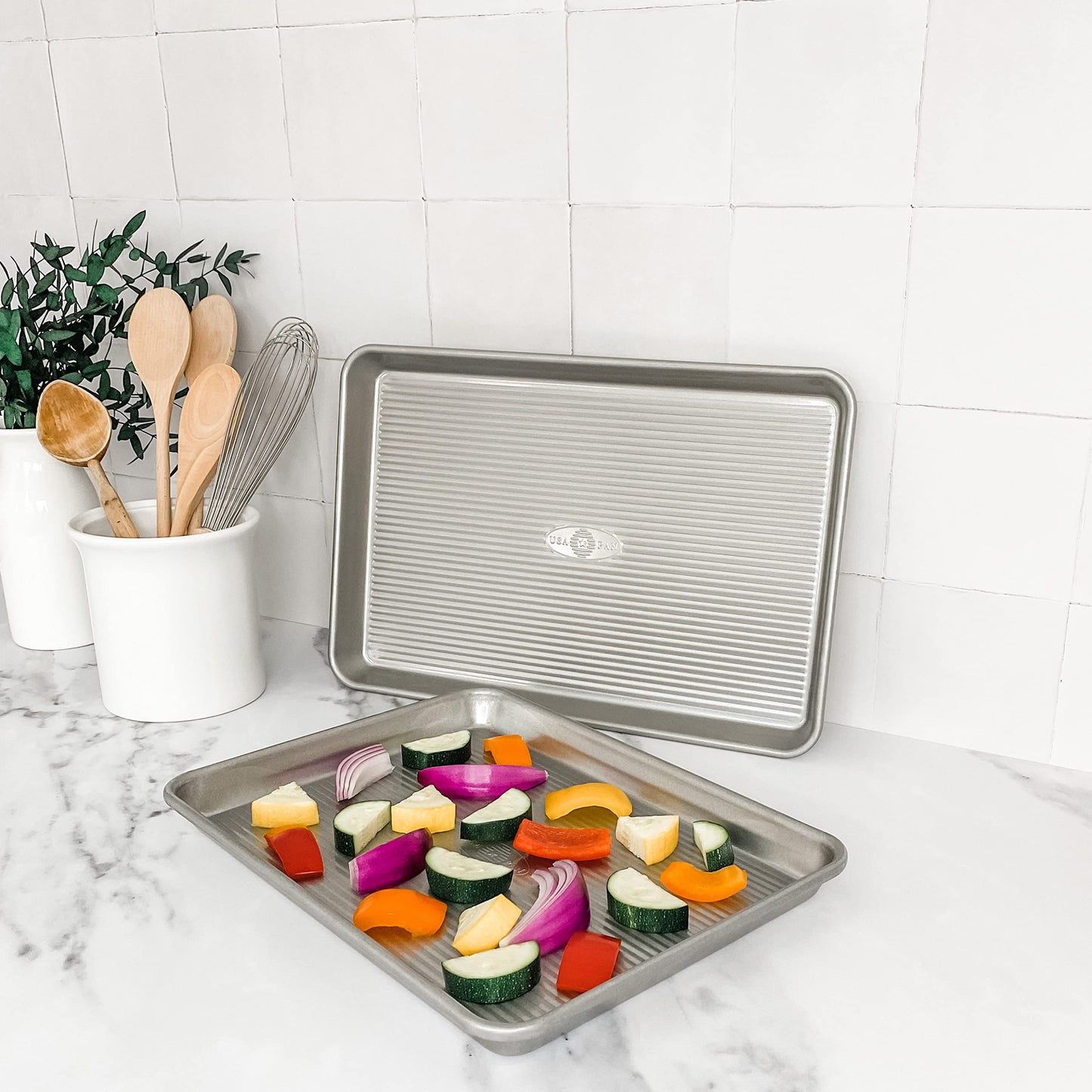 USA Pan Nonstick Quarter Sheet Pan, Set of 2