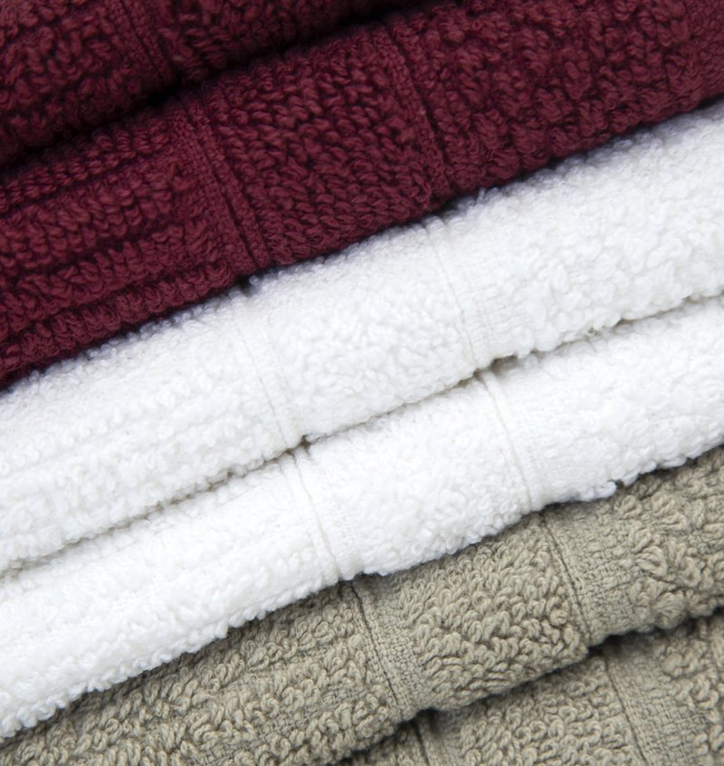 PH Pleasant Home Ribbed Wash Cloths Set - 12 Pack (12” x 12”) – 509 GSM - 100% Ring Spun Cotton Wash Cloth - Super Soft and Highly Absorbent Face Towels (Maroon, White & Tan)