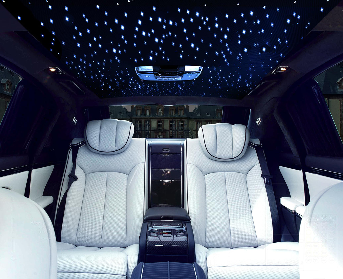 CHINLY Starlight Headliner Kit Twinkle 800pcs 13.1ft 0.03in 20w Fiber Optic Lights kit, Music Mode Bluetooth APP Control Remote, RGBW Star roof Lights for Star Headliner/Home Theater/Pool Ceiling