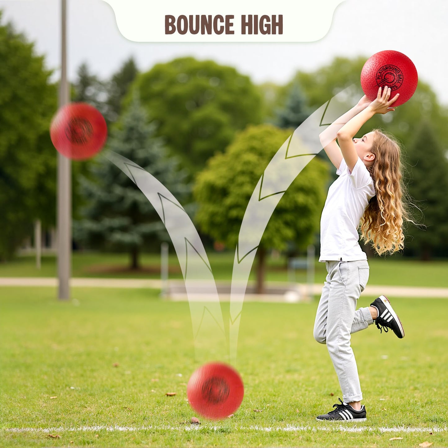 EVERICH TOY Playground Balls Kickball, 6 or 12 Pack 8.5" Soft Dodgeballs Bouncy Rubber Kick Balls for Kids Adults Outdoor Indoor, 4 Square Ball School Yard Games for Boys Girls 3-5 5-8 8-12 with Pump