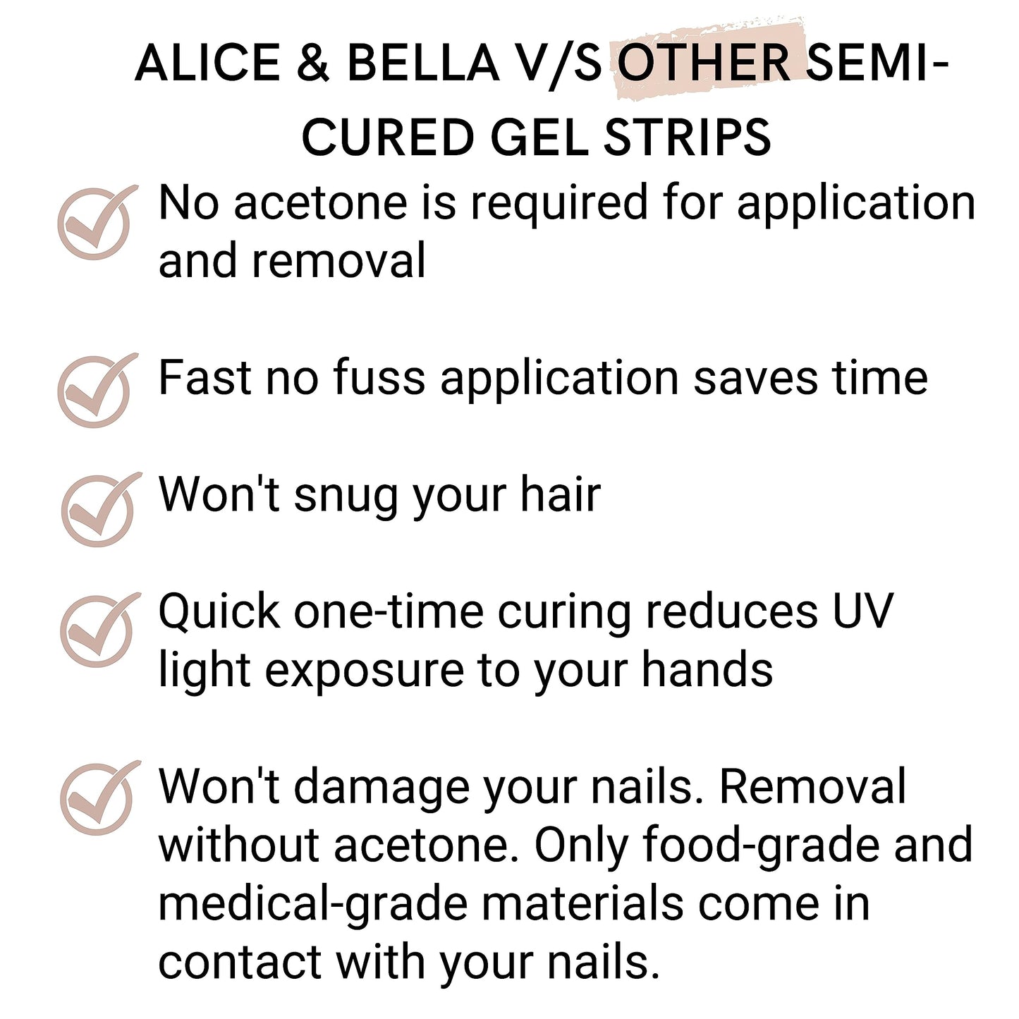 ALICE & BELLA Semi Cured Gel Nail Strips-20 PCS Pure Milky White Nail Strengthening Gel Stickers, Use with UV Light Lamp, Salon Quality Manicure Wraps (Milky White)