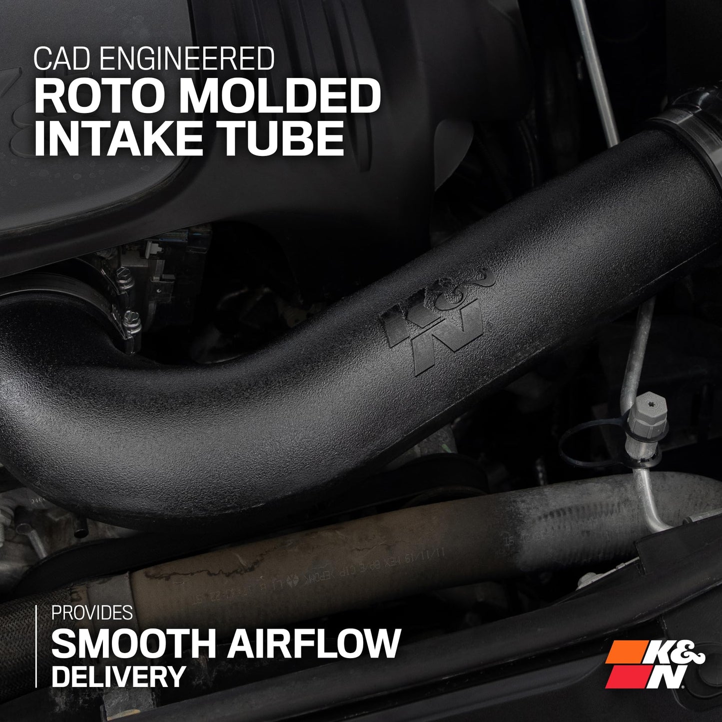 K&N Cold Air Intake System: Dry-Flow Air Filter, Increase Performance & Towing: Compatible with 2011-2025 Dodge/Jeep Durango, Grand Cherokee, 30-1563