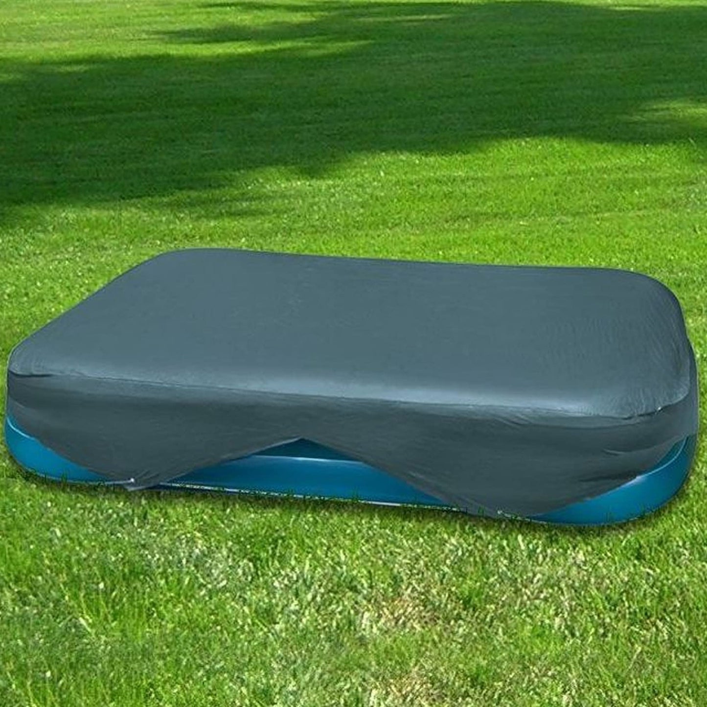The Wet Set; Rectangular Pool Cover Fits 103 in x 69 in (262 cm x 175 cm) or 120 in x 72 in (305 cm x183 cm) 20 in (51 cm) overhang with rope ties