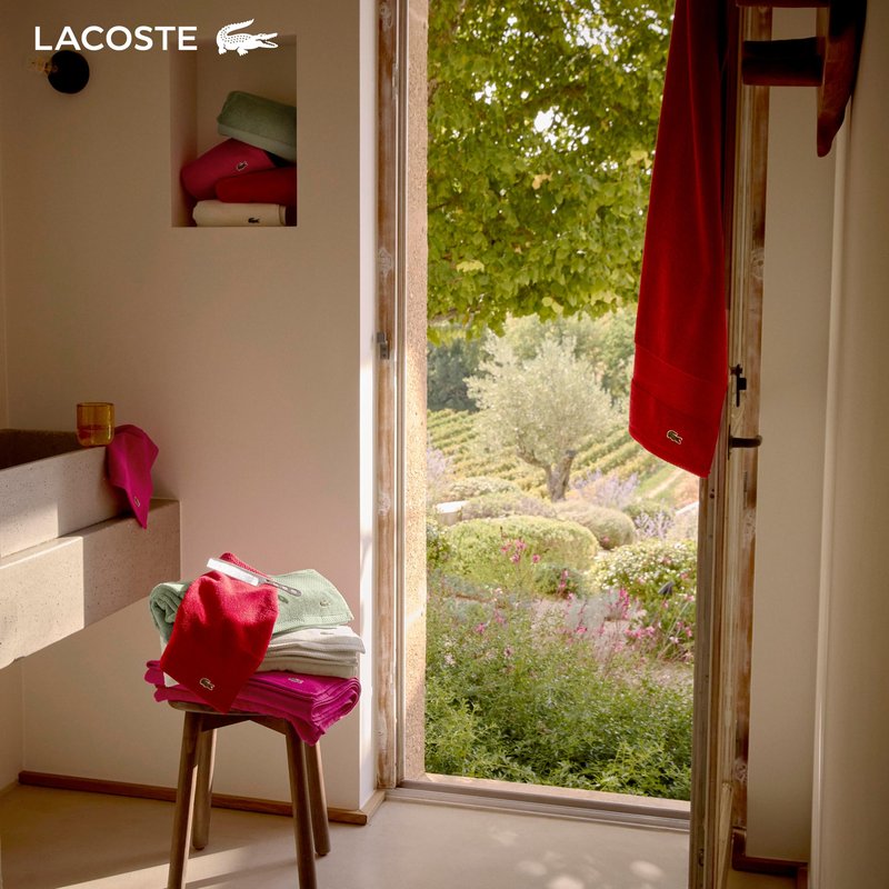 Lacoste Heritage 100% Supima Cotton Bath Sheet, Celestial, 35" x 70" – Highly Absorbent & Quick Drying, Premium Super Soft Bath Towel, Bathroom Essential, Gift for All Occasions, Machine Washable