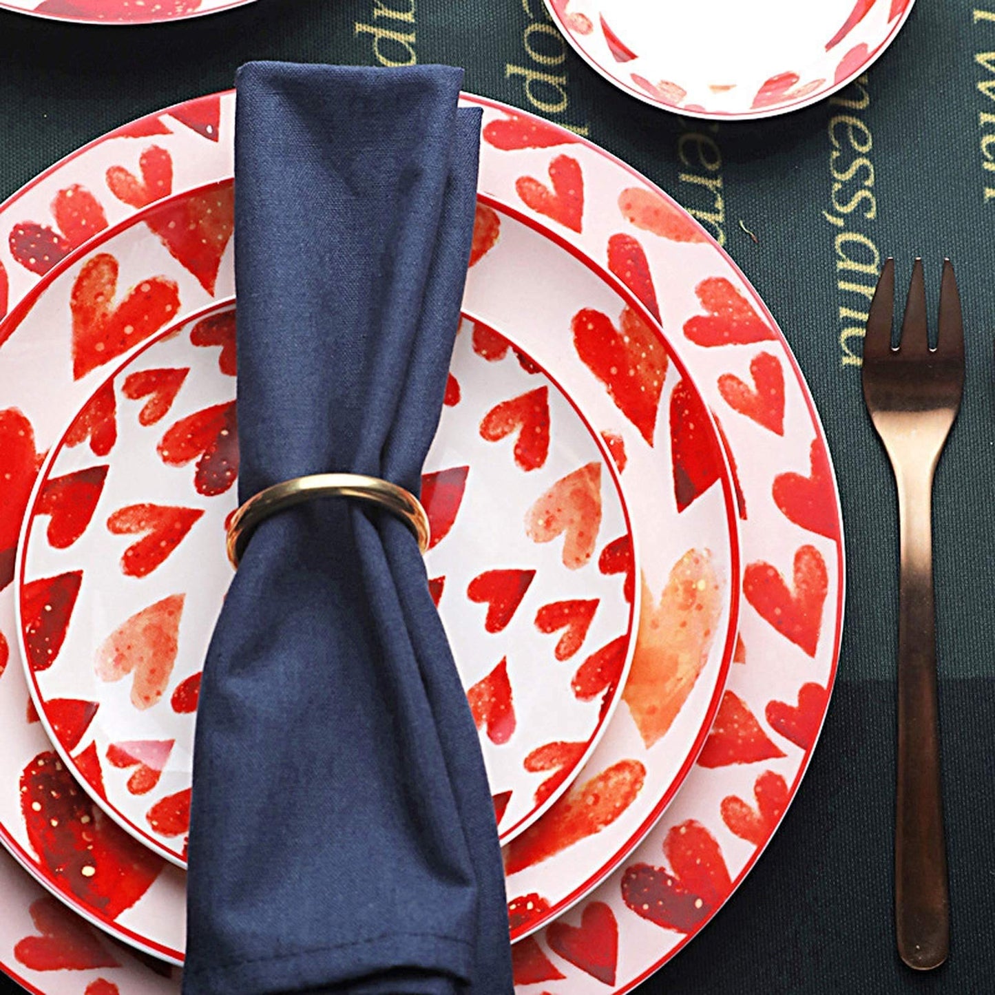EHVYBDX Dinner Plates High-End Ceramics Dinner Sets Microwave Dishwasher Safe Porcelain Dinnerware Set of 52 | Cereal Bowl and Steak Plate Set for Family Gathering and,