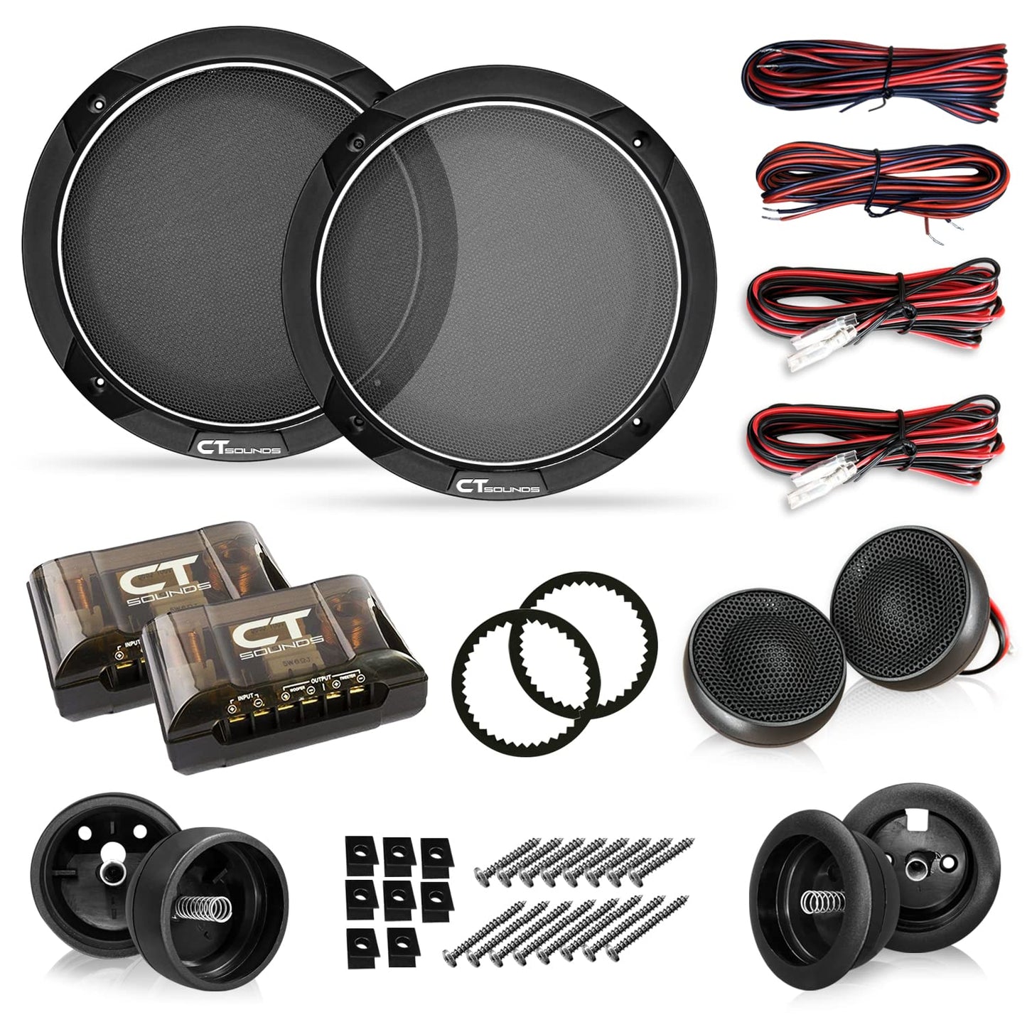 CT Sounds Meso 6.5” 320 Watt 2-Way Premium Component Car Speaker Set