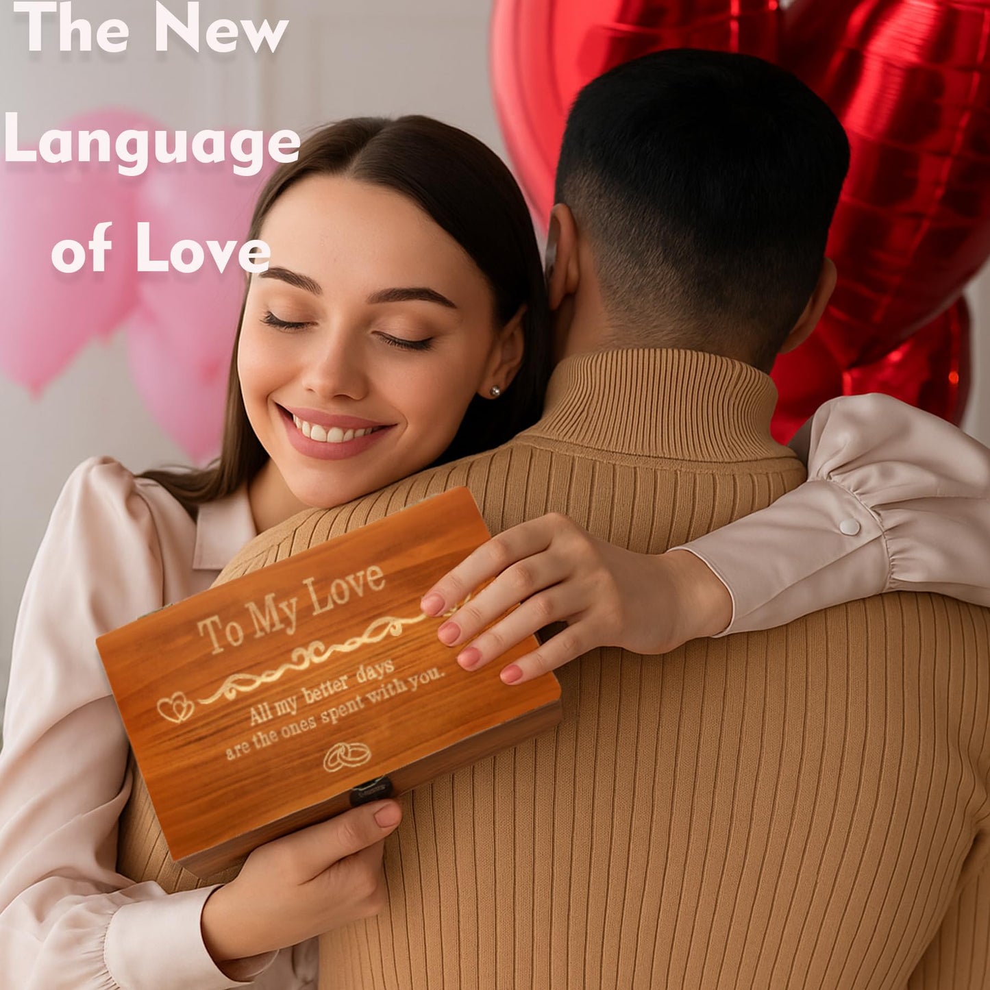 Birthday Gifts for Women-Preserved Roses Jewelry Set 925 Sterling Silver Necklace Earrings,Watches for Women,Wooden Jewelry Organizer-Mother’s Day, Anniversary,Thanksgiving,Christmas,Graduation Gifts (interior and LOVE words)