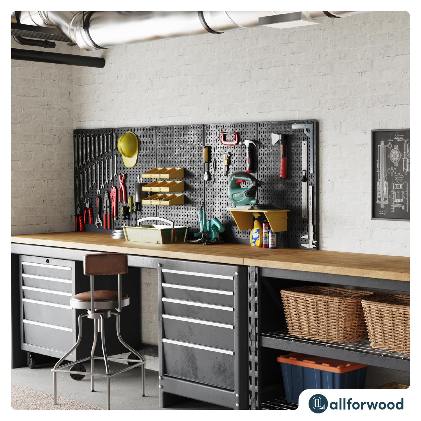 AllForWood 60''L x 36''W x 1.5''Th Birch Solid Wood Butcher Block Countertop, Butcher Block Table Top for DIY Washer Dryer/Island/Kitchen Countertop (Unfinished)