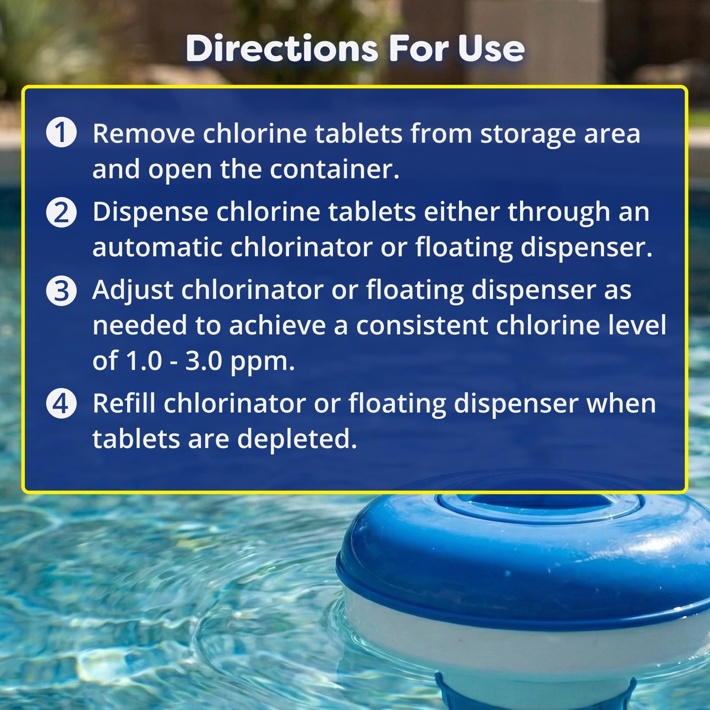 In The Swim 3 Inch Stabilized Chlorine Tablets for Sanitizing Swimming Pools - Individually Wrapped, Slow Dissolving - 90% Available Chlorine - Tri-Chlor - 50 Pounds