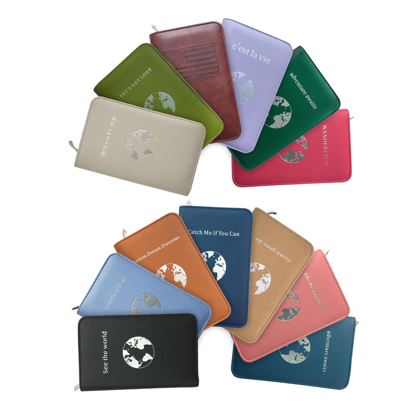 Phone Charging Passport Holder with Removable Fast Charging Power Bank that holds money, cards, phone, travel docs- RFID Blocking - Compatible with All Phones - Travel Accessories (Sky Blue)