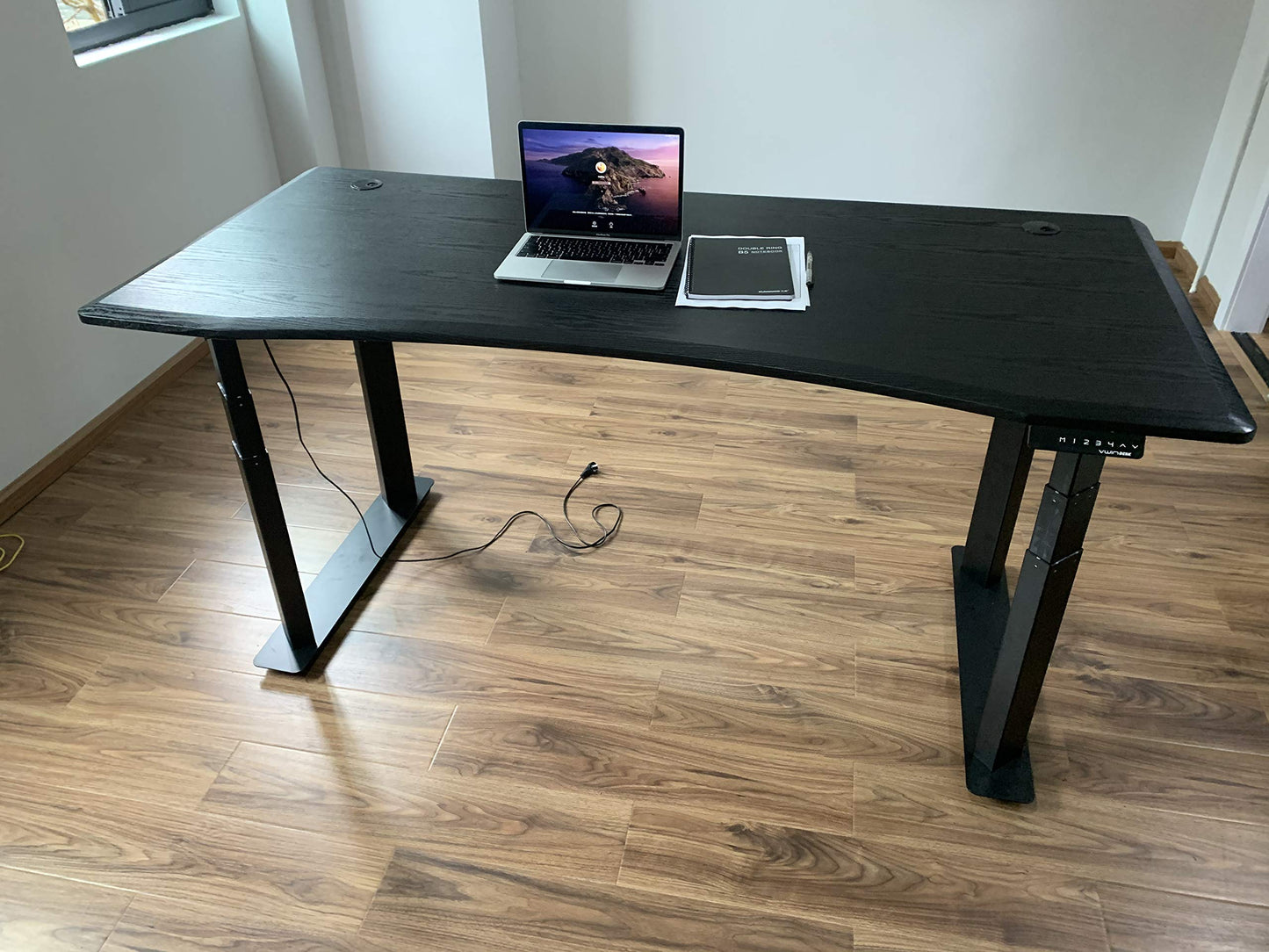 VWINDESK VJ401 Four Legs(Columns) Electric Height Adjustable Standing Desk Frame Only W/Four Motors, Ergonomic Sit Stand Up Height Adjustable Steel Base with Digital Memory Keypad (Black)