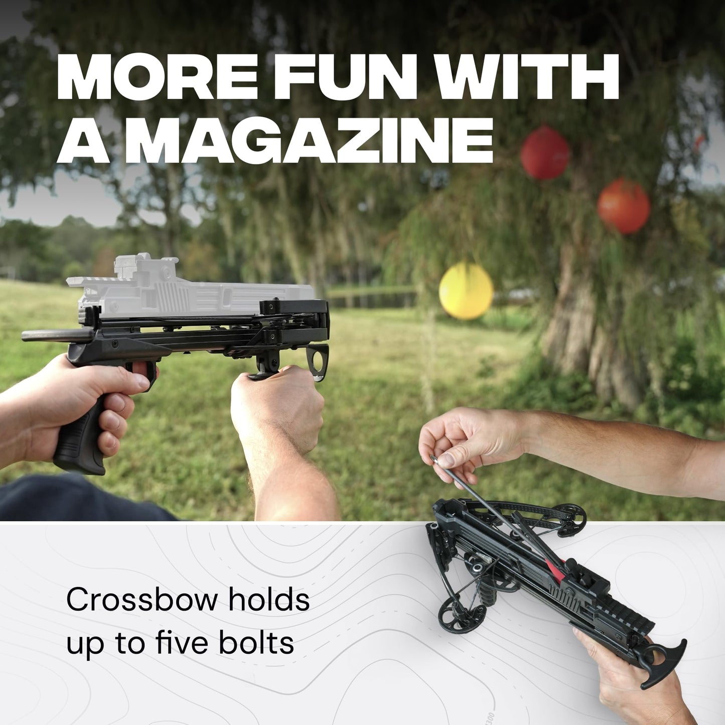 BALLISTA BAT Compound Small Crossbow with Magazine - Mini Crossbow for Hunting and Target Shooting - 300 FPS, 130 lbs Draw, Lightweight 2.9 lbs