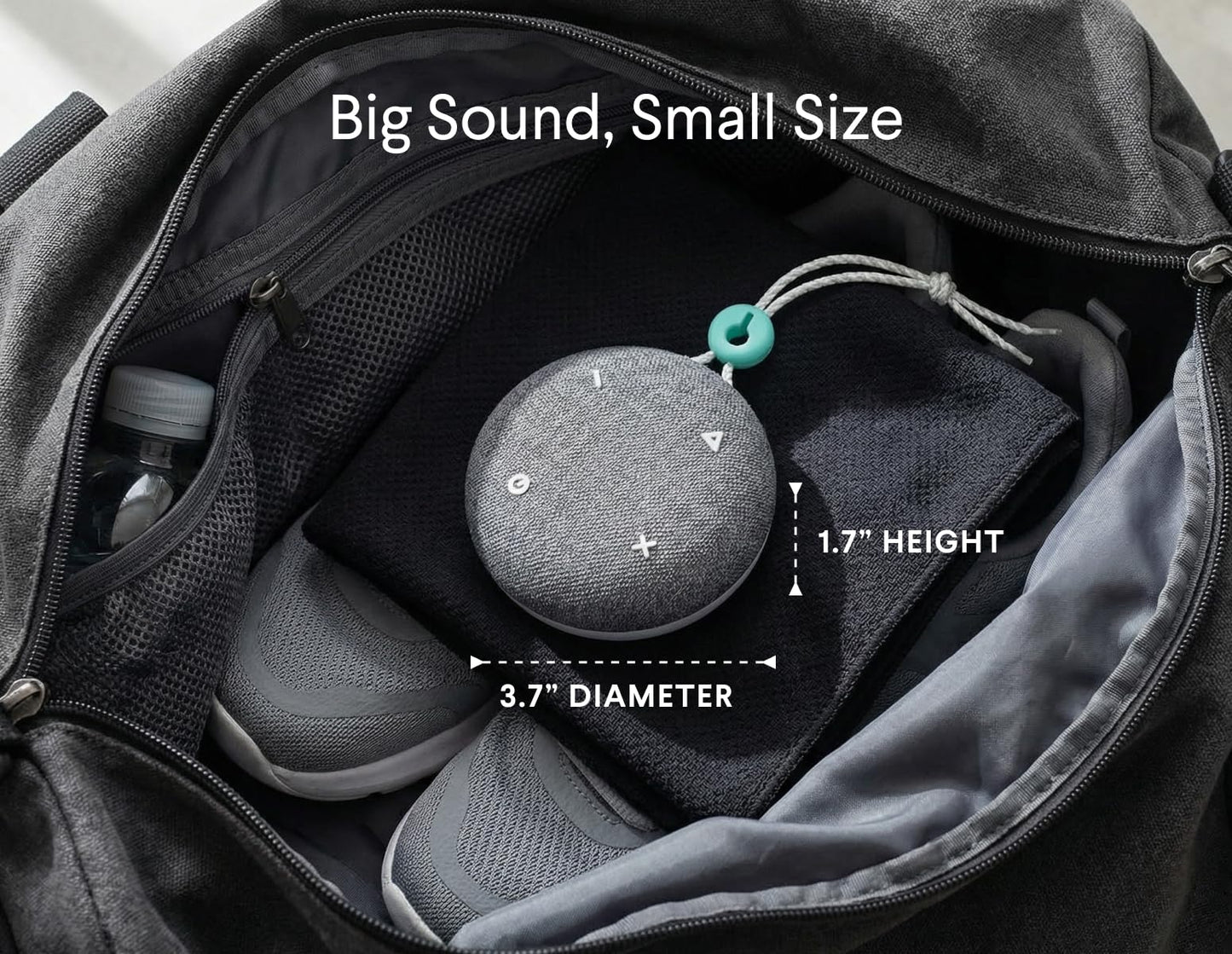 SNOOZ Go 2 Portable White Noise Sound Machine |12 Soothing Sounds | 3-in-1 Bluetooth Speaker & Night Light | Rechargeable Travel Sleep Aid for Adults, Kids | Baby Registry | Bedroom Essential