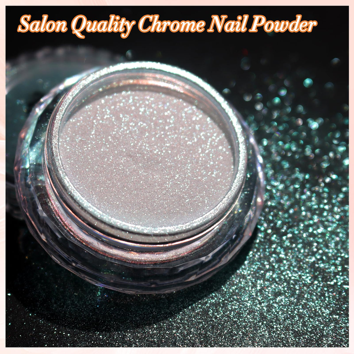 FNNZ Unicorn Chrome Nail Powder, Aurora Unichrome Mermaid Aurora Nail Powder Pigment Pearlescent Nail Art Glitter Decoration for Home DIY Nail Salon Manicure - Winter Snow