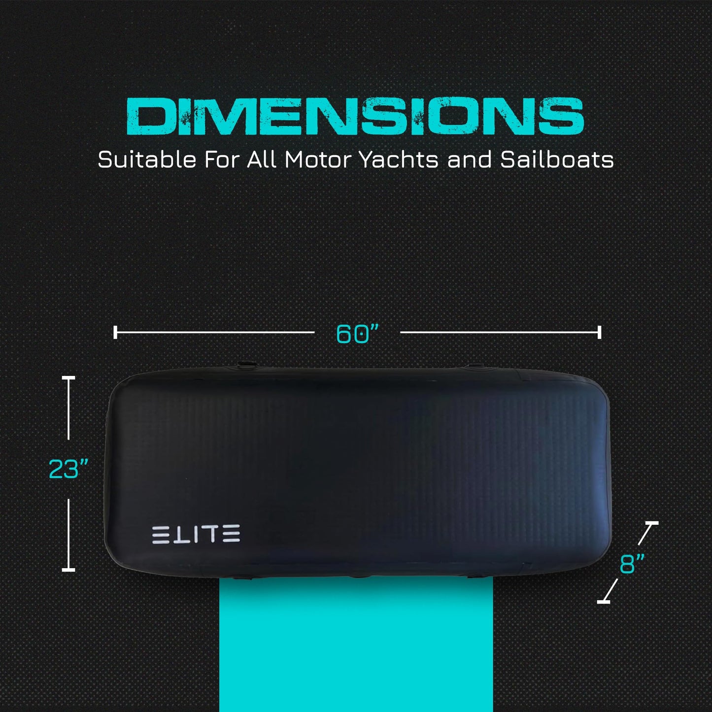 Elite Fenders: Heavy-Duty Inflatable Boat Fenders for Boats Yachts Sailboats Docks [The Guardian: 60"x23"]