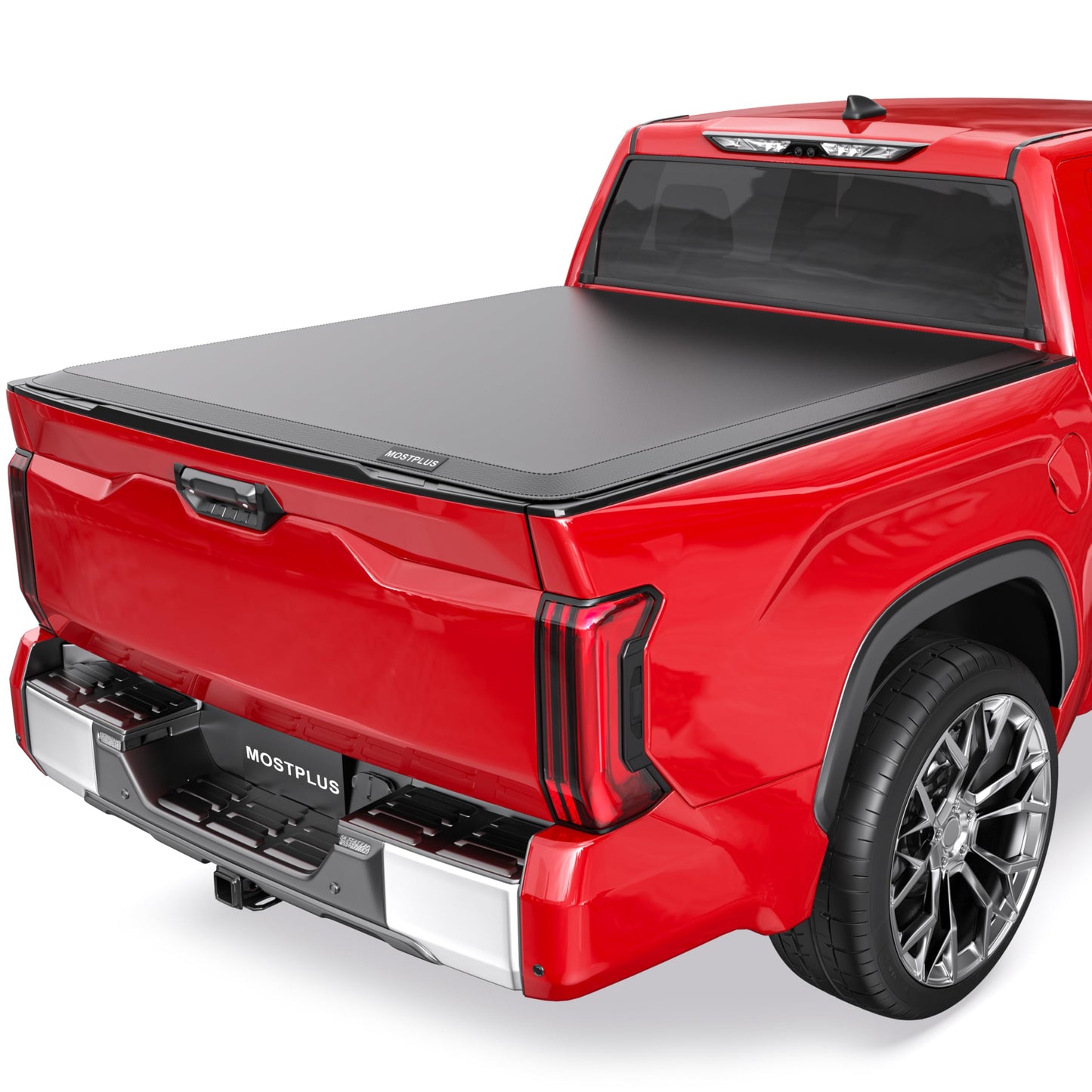 MOSTPLUS Roll-Up Soft Vinyl Truck Bed Tonneau Cover Compatible with 2007-2013 Toyota Tundra Fleetside w/Deckrail System 8 FT 97.6 inch On Top