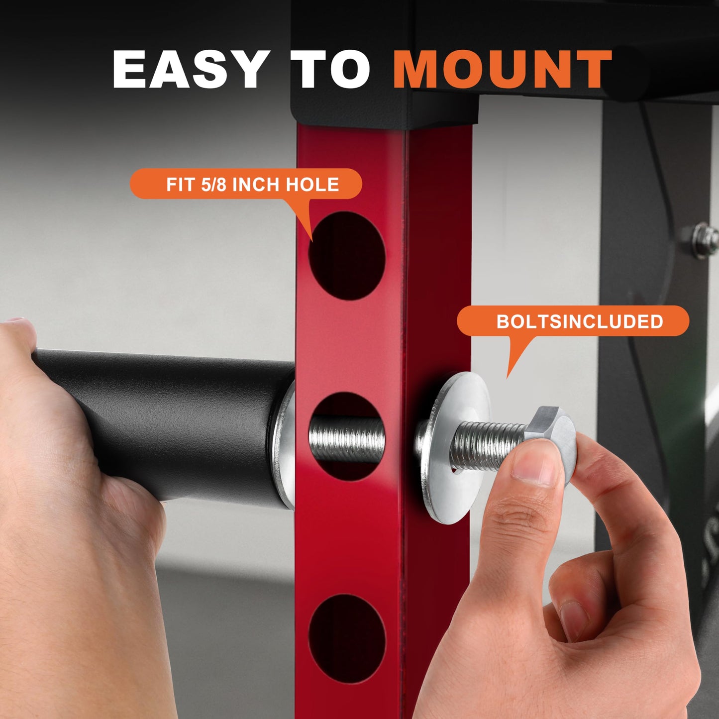 EVERYMATE Weight Plate Holder, Weight Plate Storage Rack, Fitness Squat Rack Attachments, For Power Rack 2x2-3x2,Fit 2" Weight Plates"