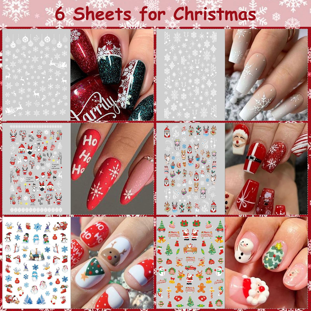 30 Sheets 7 Holiday Nail Art Stickers, Mixed Season Nail Decals Set for All Year, 3D Self-Adhesive Pegatinas Uñas Easter 4th of July Halloween Thanksgiving Christmas Valentine's St. Patrick's Day