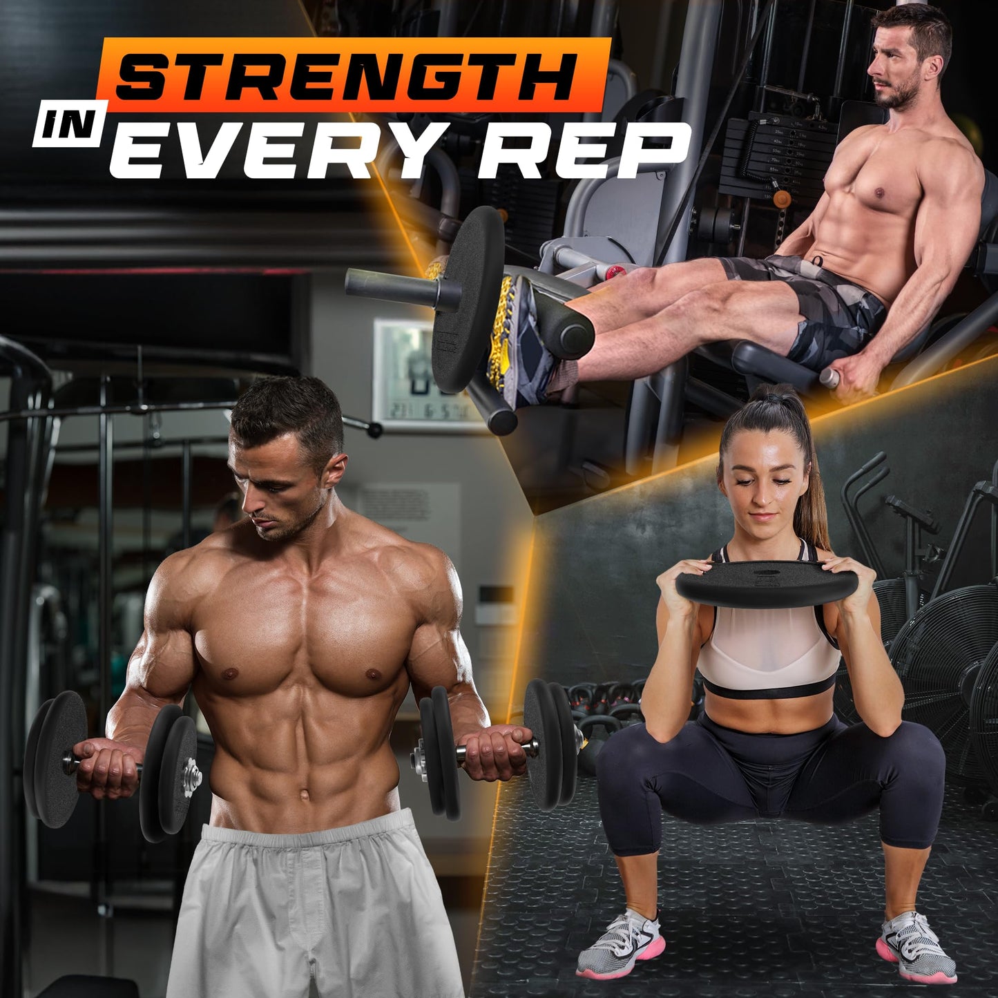 Yes4All 1-inch Cast Iron Weight Plates for Dumbbells – Standard Weight Plates (Combo 10lb x 4pcs)
