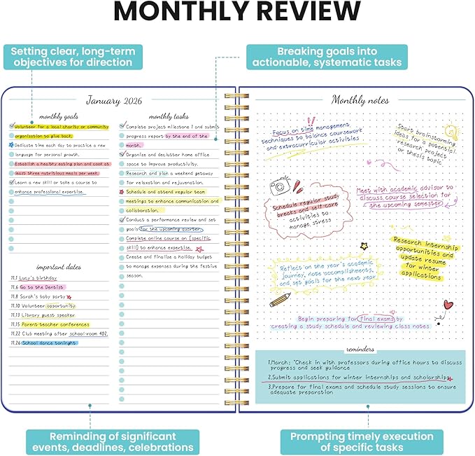 Monthly Planner 2026-2027, 2 Year Months Calendar Planner 2026-2027, Runs from January 2026 - December 2027, 7" x 10", 24 Months, Perfect for School Office Home Planning - Royal Blue