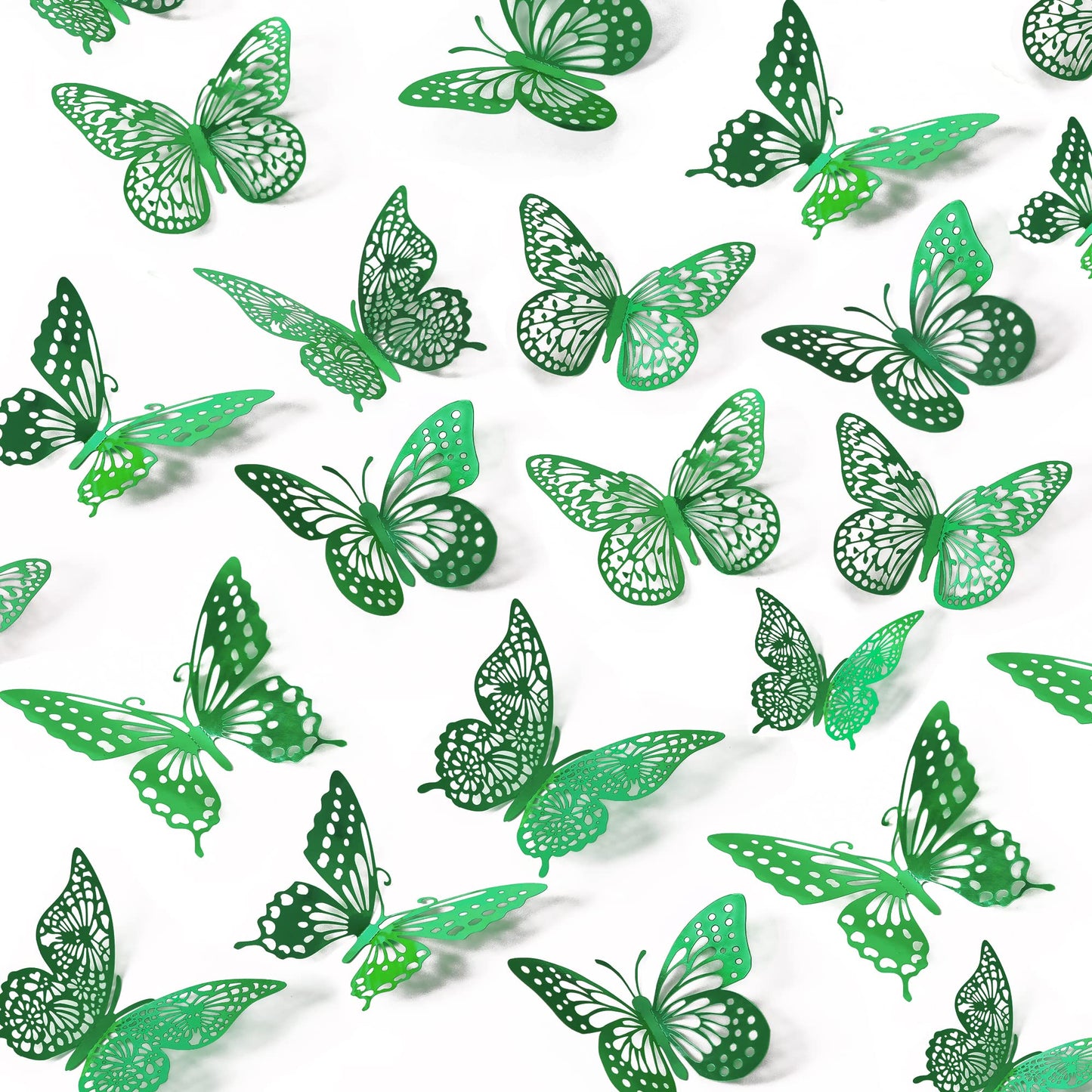 SAOROPEB 3D Butterfly Wall Decor - 48 Pcs, 4 Styles, 3 Sizes, Gold Butterfly Decorations for Birthday & Party Celebrations, Removable Stickers