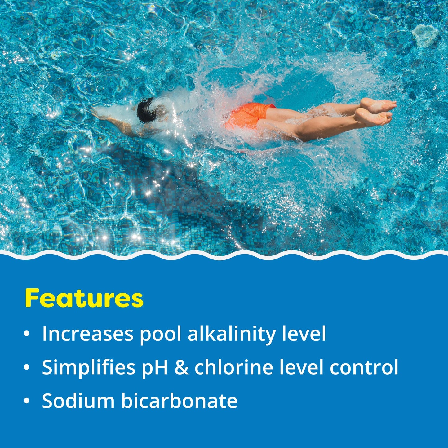 In The Swim Alkalinity Increaser for Swimming Pools - Raises Alkalinity and Balances pH Levels in Your Swimming Pool Water - 100% Sodium Bicarbonate - 10 Pounds