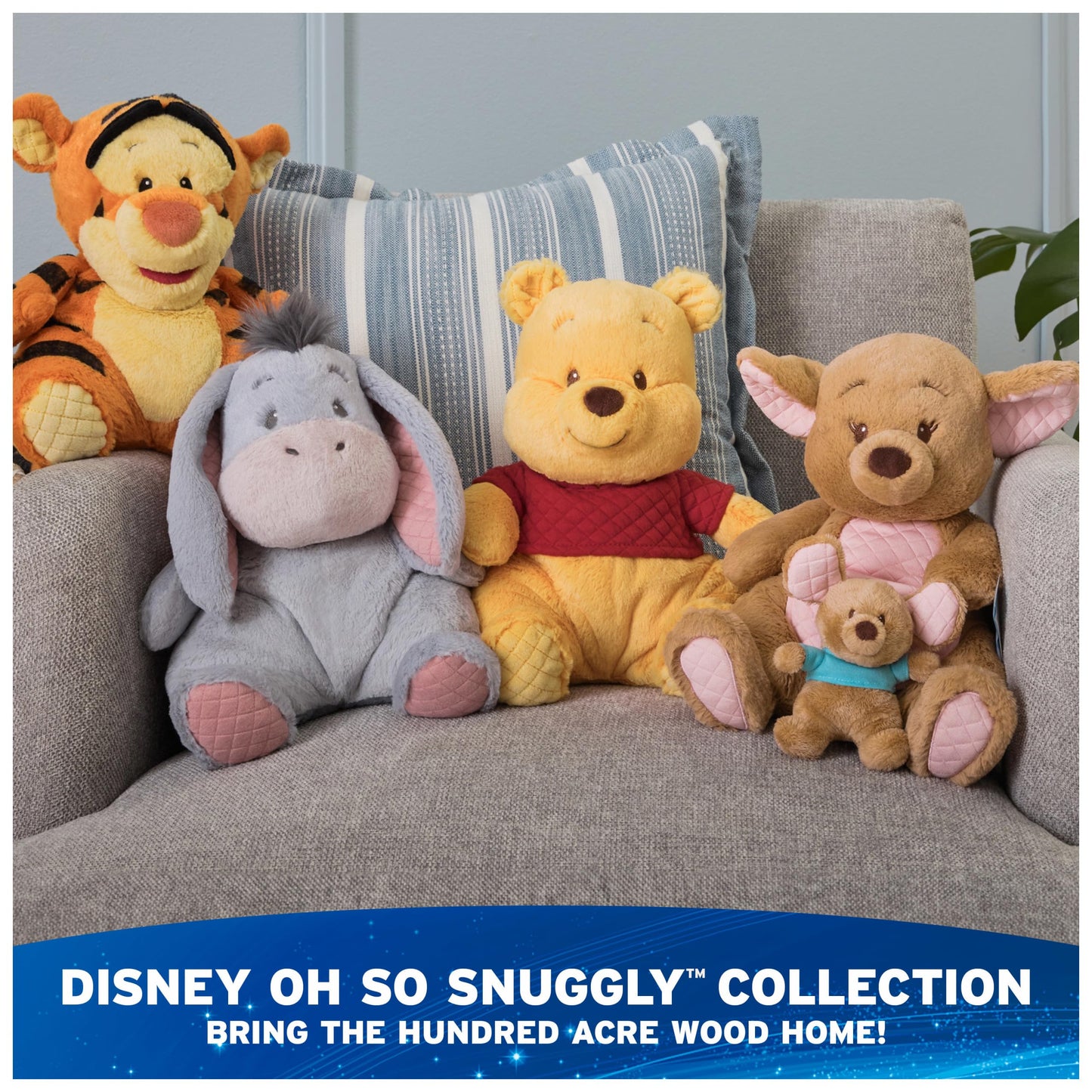 GUND Disney Official Eeyore Oh So Snuggly Plush, Winnie the Pooh, Eeyore Donkey Stuffed Animal for Ages 1 and Up, Grey, 12.5”