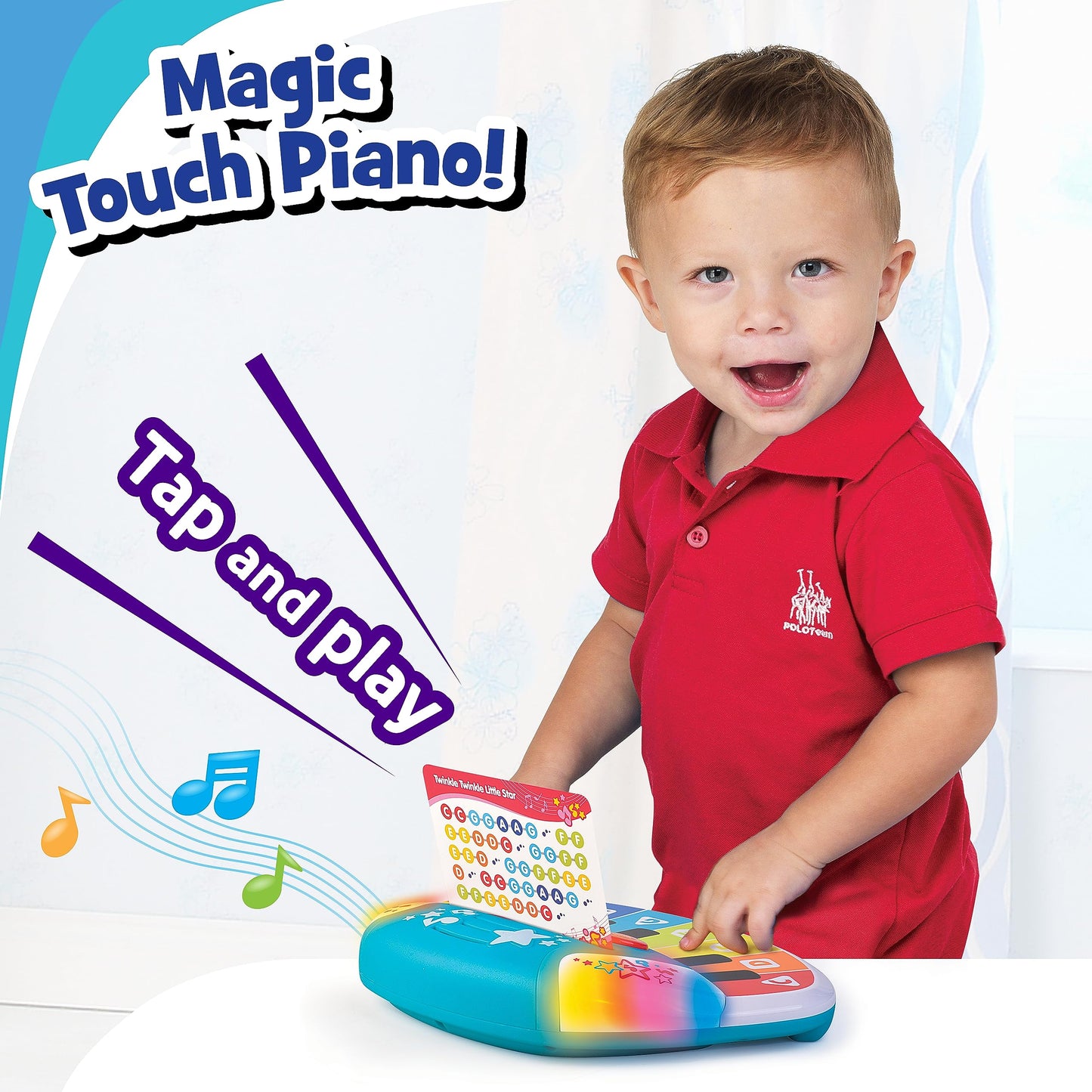 HAP-P-KID Magic Touch Baby Piano, Toddler Music Toy, Infant Touch Sensor Musical Instrument, Switch Between Xylophone, Kids Play Fun Gifts for 9 12 18 24 Month, 1 2 3 Year Old Boys Girls