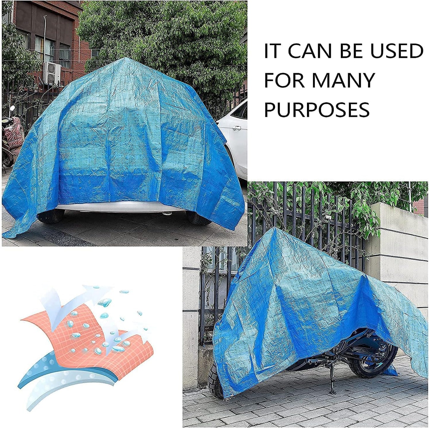 codree 11 x 7.8 Ft Swimming Pool Ground Cloths- Rectangular Waterproof PE Swimming Pool Liner Pad for Protect Above Ground Pool Prevents Punctures Pool Tarp
